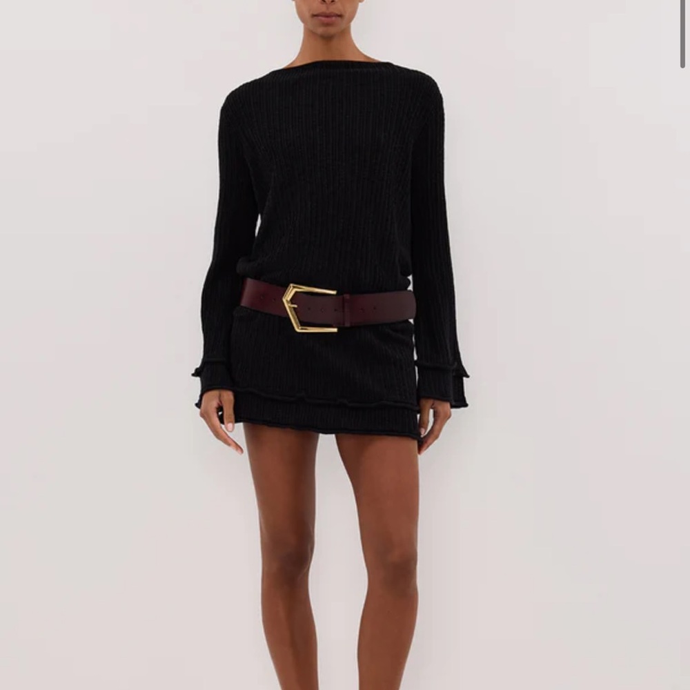 DISSH MAX BLACK KNIT MINI DRESS